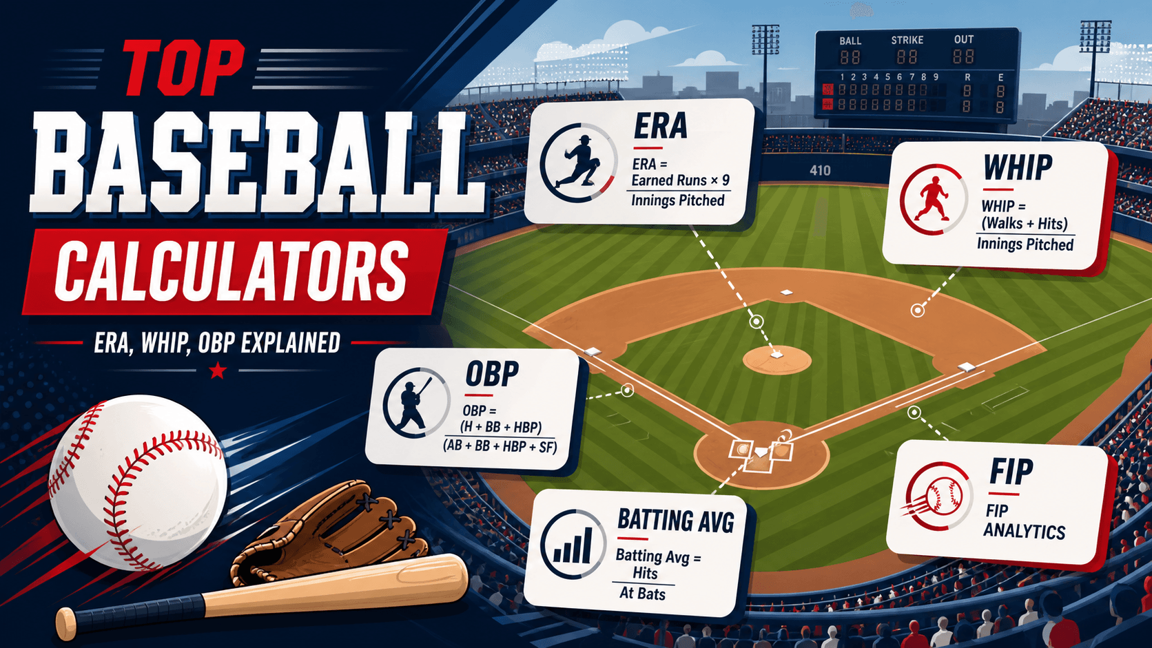 Top Baseball Calculators Every Player Should Use (ERA, WHIP, OBP Explained)